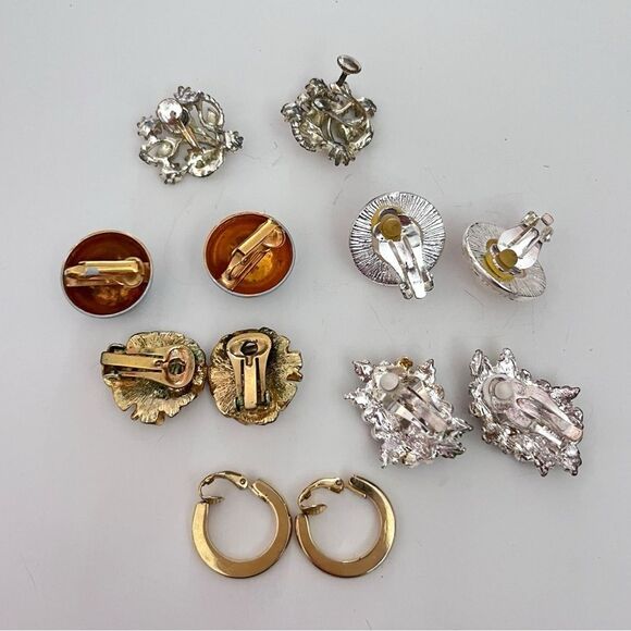 Vintage Clip On Earrings Lot - Picture 5 of 5